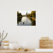 Chicago, Illinois, Rowers in Lincoln Park lagune Poster (Keuken)