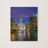 Chicago Illinois 's nachts Legpuzzel (Verticaal)