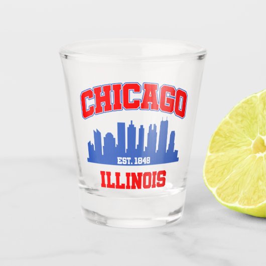 Chicago, Illinois Shot Glas (Voorkant)