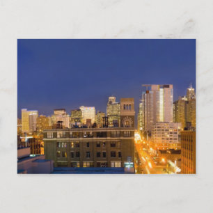 Chicago, Illinois, silhouet gefotografeerd vanuit Briefkaart