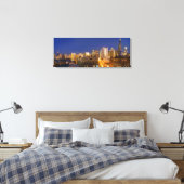 Chicago, Illinois, silhouet gefotografeerd vanuit Canvas Afdruk (Insitu (Slaapkamer))
