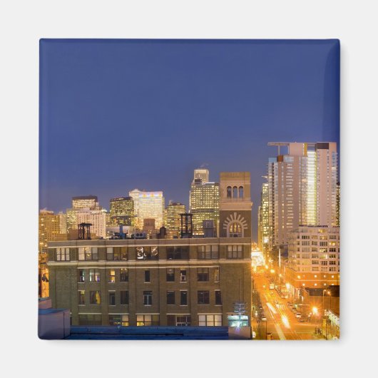 Chicago, Illinois, silhouet gefotografeerd vanuit Magneet (Voorkant)