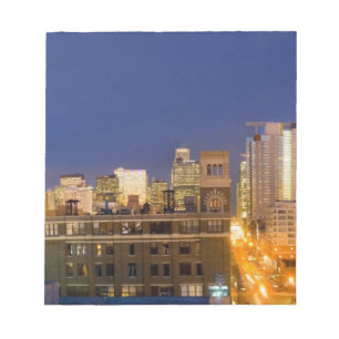 Chicago, Illinois, silhouet gefotografeerd vanuit  Notitieblok