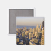 Chicago, Illinois, Silhouet vanaf de Sears Tower Magneet (Voorkant / Achterkant)