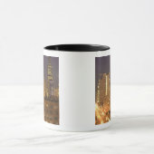 Chicago, Illinois, Silhouet vanaf West Loop bij Mok (Midden)