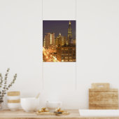 Chicago, Illinois, Silhouet vanaf West Loop bij Poster (Keuken)