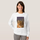 Chicago, Illinois, Silhouet vanaf West Loop bij T-shirt (Voorkant volledig)