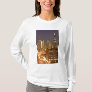 Chicago, Illinois, Silhouet vanaf West Loop bij T-shirt