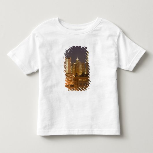 Chicago, Illinois, Silhouet vanaf West Loop om Kinder Shirts (Voorkant)