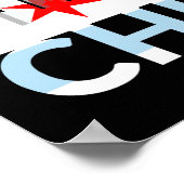 Chicago Illinois Silhouette 4 sterren Vintage reiz Poster (Hoek)