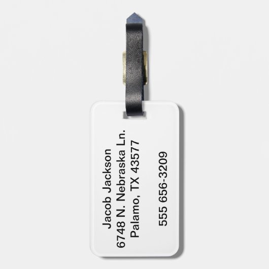 Chicago Illinois Silhouette Bagagelabel (Achterkant verticaal)