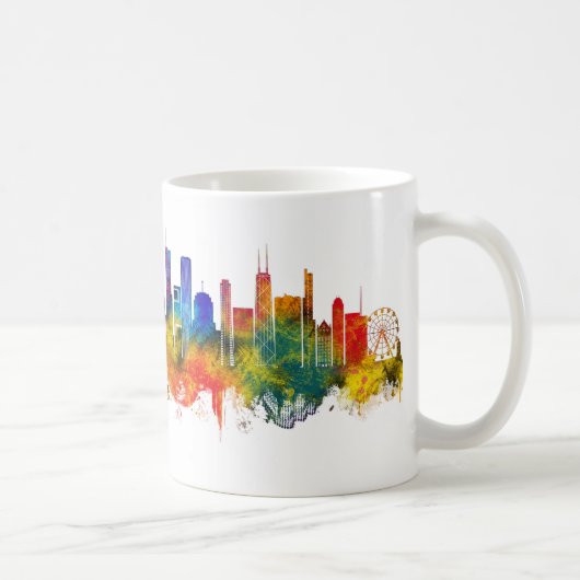 Chicago Illinois Silhouette Koffiemok (Rechts)