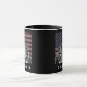 Chicago Illinois Skyline American Flag Mok (Midden)