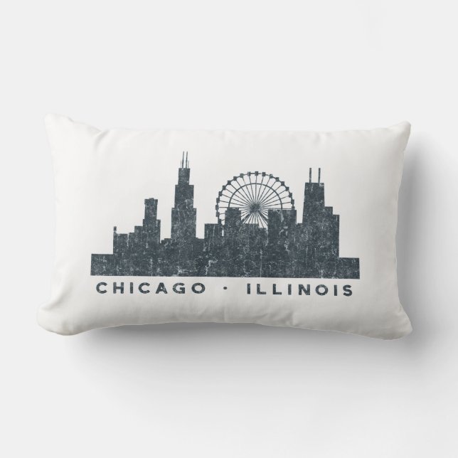 Chicago Illinois Skyline Architecture Art Gifts Kussen (Voorkant)