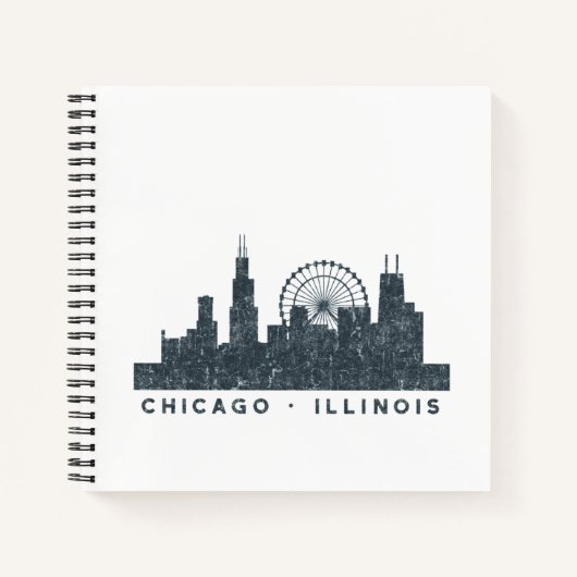 Chicago Illinois Skyline Architecture Art Gifts Notitieboek (Voorkant)
