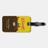 Chicago Illinois Skyline Bagagelabel (Achterkant horizontaal)