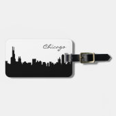Chicago Illinois Skyline Bagagelabel (Voorkant horizontaal)