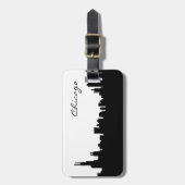 Chicago Illinois Skyline Bagagelabel (Voorkant verticaal)