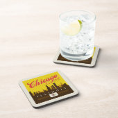 Chicago Illinois Skyline Bier Onderzetter (Rechterzijde)