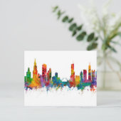 Chicago Illinois Skyline Briefkaart (Staand voorkant)