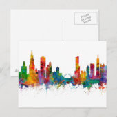 Chicago Illinois Skyline Briefkaart (Voorkant / Achterkant)
