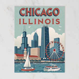 Chicago Illinois Skyline Briefkaart