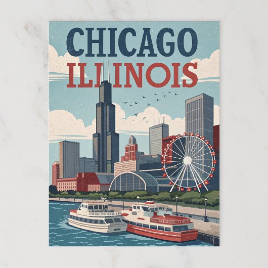  Chicago Illinois Skyline Briefkaart