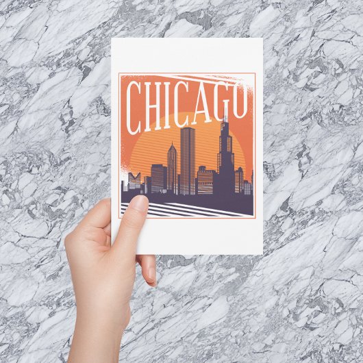 Chicago Illinois  Skyline Briefkaart