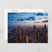 Chicago, Illinois, Skyline Briefkaart (Voorkant / Achterkant)