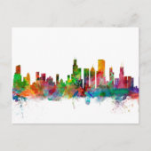 Chicago Illinois Skyline Briefkaart (Voorkant)