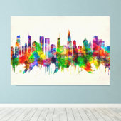 Chicago Illinois Skyline Canvas Afdruk (Insitu (Houten vloer))