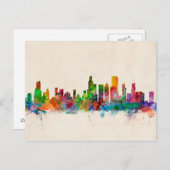 Chicago Illinois Skyline Cityscape Briefkaart (Voorkant / Achterkant)