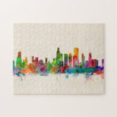 Chicago Illinois Skyline Cityscape Legpuzzel (Horizontaal)