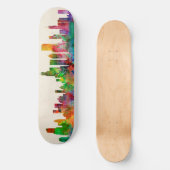 Chicago Illinois Skyline Cityscape Persoonlijk Skateboard (Voorkant)