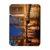 Chicago, Illinois, Skyline en Chicago River op 2 Magneet (Verticaal)