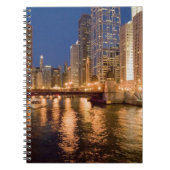 Chicago, Illinois, Skyline en Chicago River op 2 Notitieboek (Voorkant)