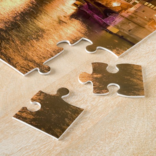 Chicago, Illinois, Skyline en Chicago River op Legpuzzel (Zijkant)