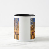 Chicago, Illinois, Skyline en Chicago River op Mok (Midden)