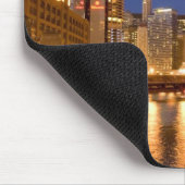 Chicago, Illinois, Skyline en Chicago River op Muismat (Hoek)