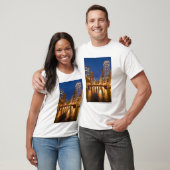 Chicago, Illinois, Skyline en Chicago River op T-shirt (Unisex)