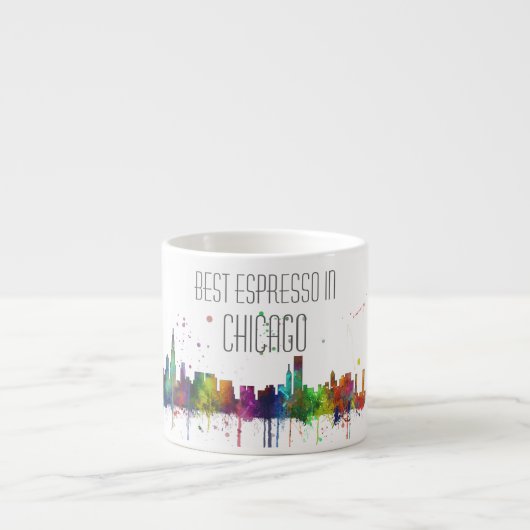 CHICAGO, ILLINOIS SKYLINE ESPRESSO KOP (Voorkant)