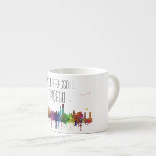 CHICAGO, ILLINOIS SKYLINE ESPRESSO KOP (Voorkant rechts)