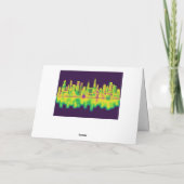 Chicago Illinois Skyline Feestdagen Kaart (Achterkant)