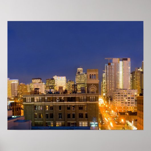 Chicago, Illinois, skyline gefotografeerd vanuit W Poster (Voorkant)
