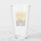 Chicago Illinois Skyline Glas (Achterkant)