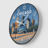Chicago Illinois Skyline Grote Klok (Hoek)