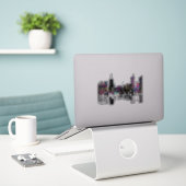Chicago, Illinois skyline in graffiti Sticker (Laptop op bureau)