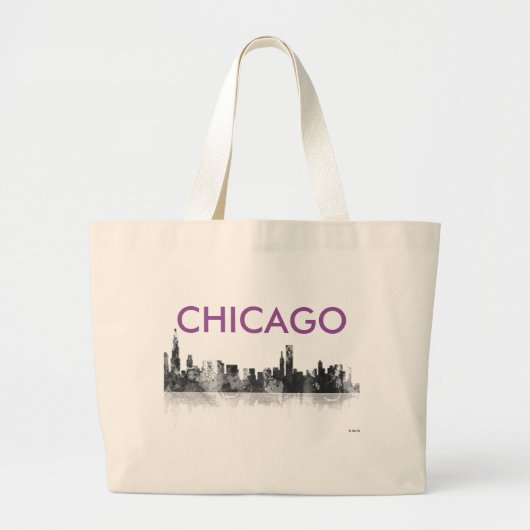 CHICAGO ILLINOIS SKYLINE - Jumbo Canvas tas (Voorkant)