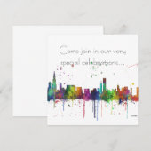 CHICAGO, ILLINOIS SKYLINE KAART (Voorkant / Achterkant)