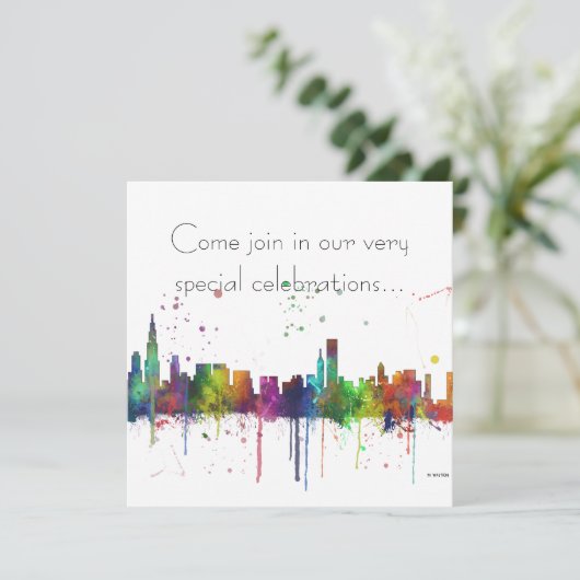 CHICAGO, ILLINOIS SKYLINE KAART (Staand voorkant)